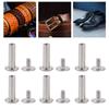 100 Sets Screw Rivet M2 Round Flat Head Stainless Steel Leather Rivets Binding Screws for Crafts