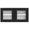 Wall Mounted Glass Cabinet LUCCA Black 80 X 31 X 40 Cm Particleboard