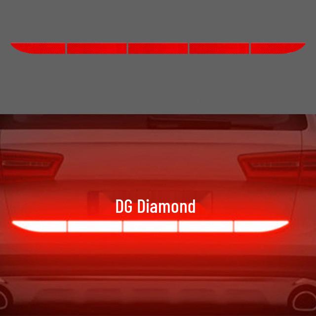 Leuchtender Reflektierender Auto Kofferraum Aufkleber: Heckwarn- & Antikollisionsstreifen S02