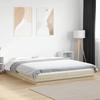 VidaXL Bed Frame with LED Lights Sonoma Oak 160x200 Cm, Bedroom Furniture, Bed Base, Pallet Bed, Bed, 3281086
