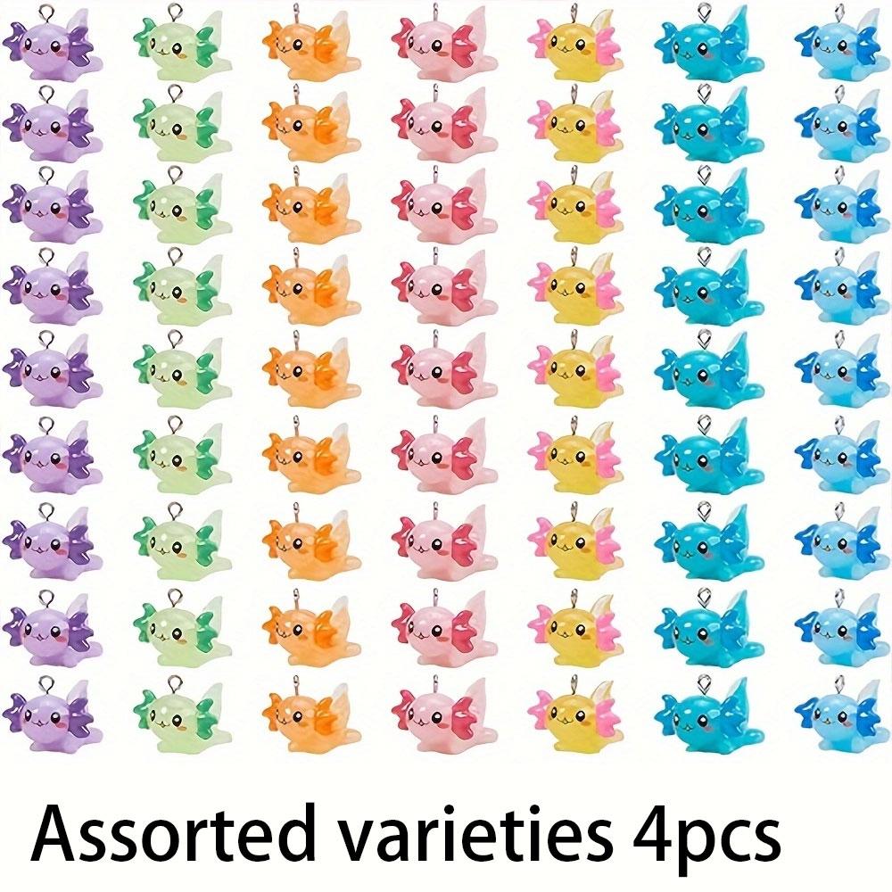 

4/8/12 шт. Прості шестикутні 3D смоляні підвіски з тваринами-драконами, сережки, намисто, аксесуари, підвіска-саламандра з смоли, маленька підвіска Assorted varieties 4pcs