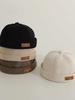 Children's with Leather Patch, Vintage Casual Hat for Kids Outings, Soft Cotton Lined