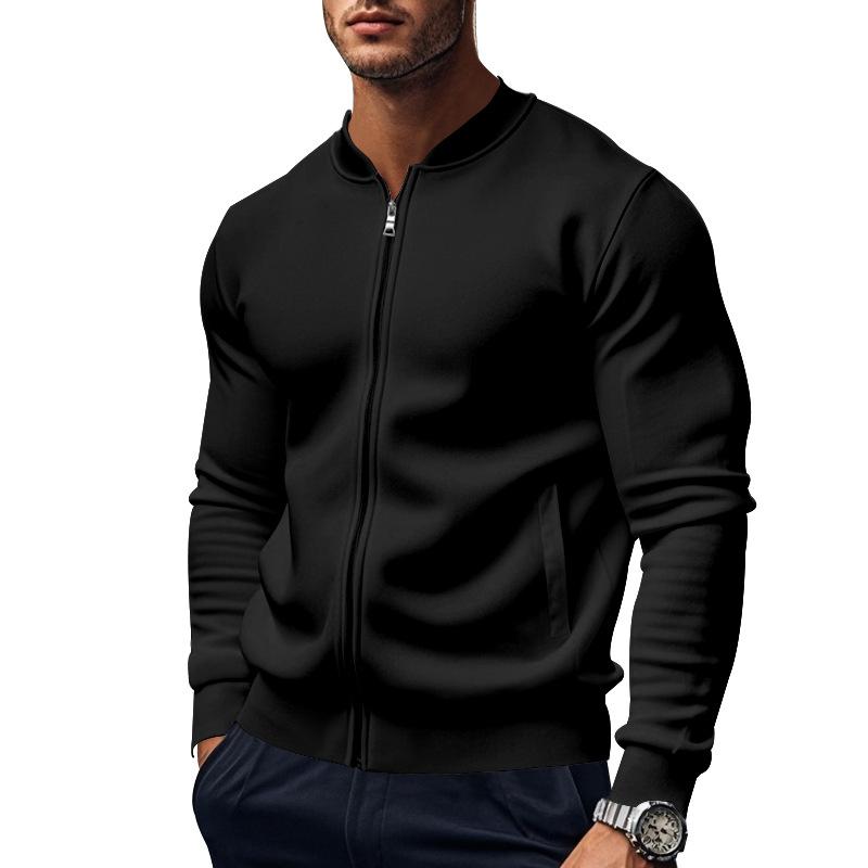 Autumn New Versatile Stand-collar Jacket Men's Twill Zipper Long-sleeved Baseball Jacket