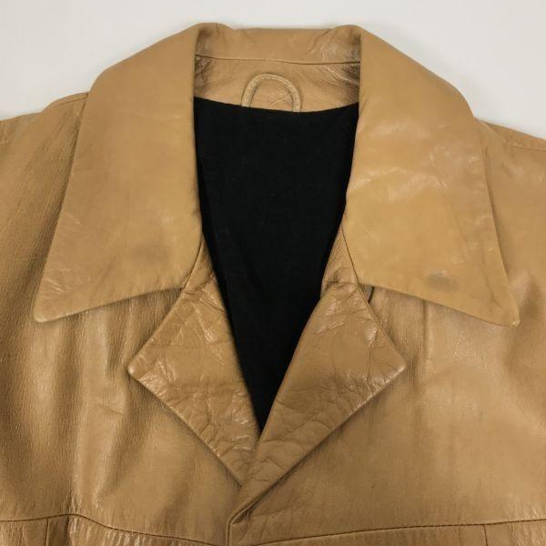 David Mayer Leather Coat Outer Mens Size S Brown(USED)