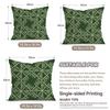 4 Pcs Retro Green Monstera & Palm Leaf Design Single-Sided Printed Pillowcase Cushion Cover For Living Room, Bedroom, Car