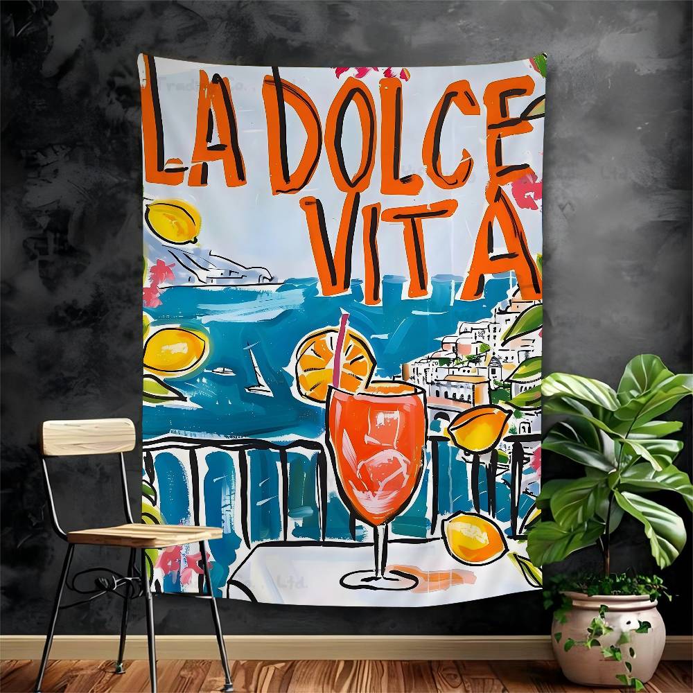La Dolce Vita Lemon Hanging Bohemian Tapestry Indian Buddha Wall Decoration Witchcraft Bohemian Hippie Cheap Hippie Wall Hanging