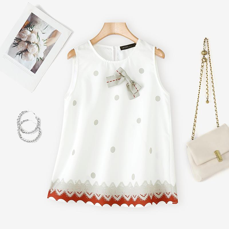 

ZANZEA Women Print Casual Round Neck Summer Sleeveless Tank Tops 5XL хакі