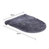 Toilet Seat Cover Ultra Plush Elastic Band Non-Slip Solid Color Toilet Lid Cover Comfortable Washable Bathroom Toilet Accessory