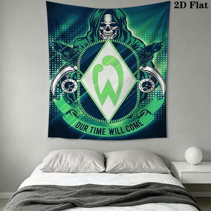 Werder Bremen logo Wall Hanging Printed Fabric Blanket Decorative Tapestries for Bedroom Living Room Home Decor