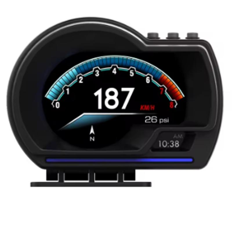 HUD P6 Universal OBD& GPS Dual System trument Head Up Display Speedometer Multi-Function Gauge Water Temp