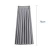 Japanese Student Girls Skirt School Uniform Solid Color Suit Pleated Skirt Short/Middle/Long High School Elastic Waist Dress