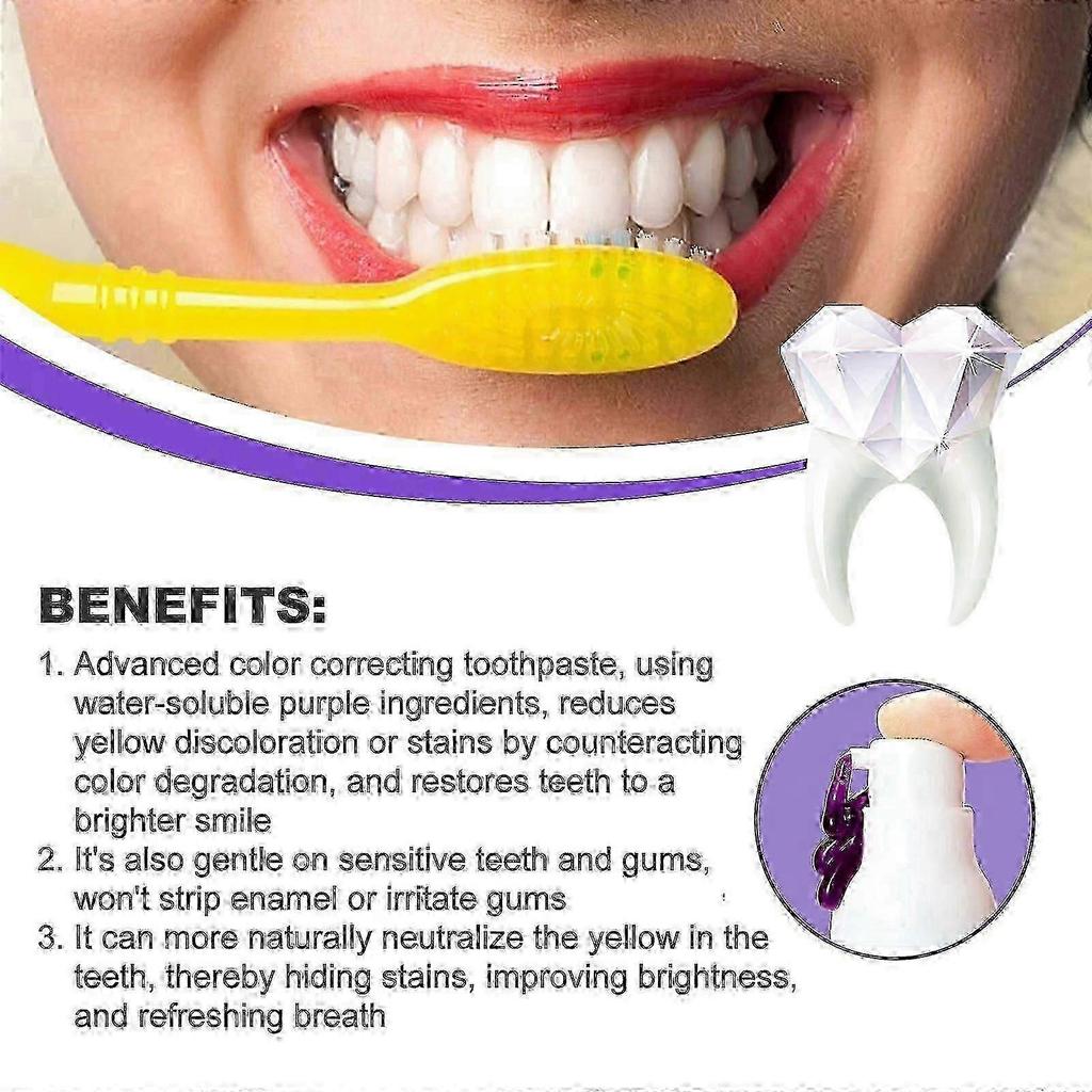V34 Colour Corrector Toothpaste, Whitening Teeth Clean Stains And Bad Breath Beautiful Teeth Toothpaste
