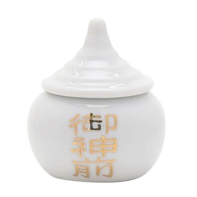 [Hasegawa Buddhist Altar] Shinto Shrine Water Jar, Polka Dot Design, Lettered, Size 2.3