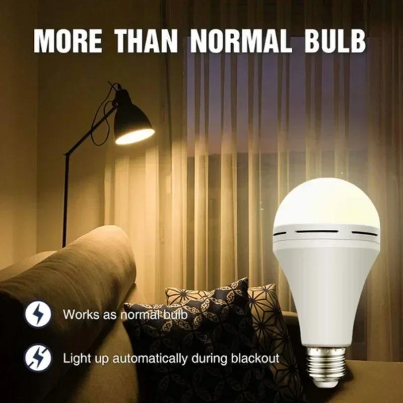Portable 9/15W LED Bulb Light Multifunctional Outdoor Camping Hanging Lamp Bulbs Household Power Outage Emergency Lighting