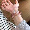 2025 Exquisite Women's Strawberry & White Crystal Pearl Bracelet