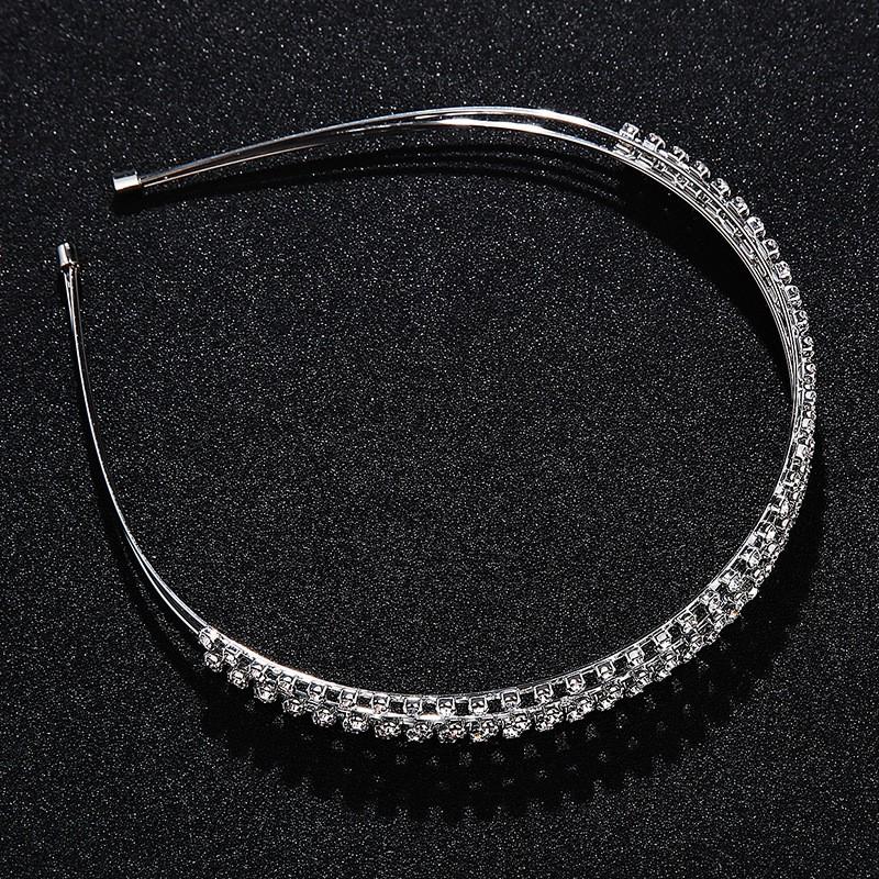 Womens Triple Layer Rhinestone Hairband Headband Birthday Party Daily Wear Fashion Accessory