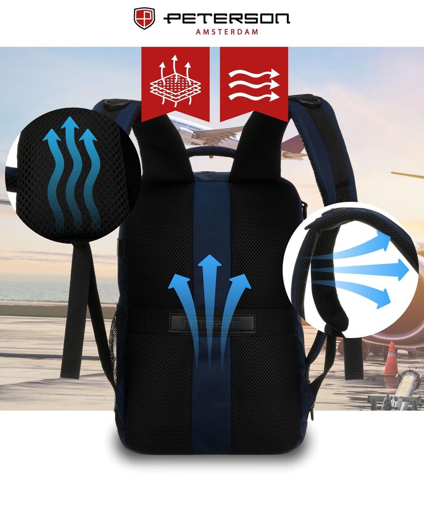 PTN BIELIK-6507 Marineblauer Reiserucksack