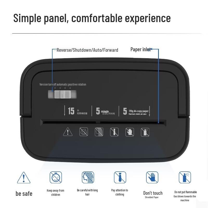 Deli 9939 Compact Desktop Paper Shredder CN plug (adapter included)