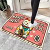 VIKAMA Cartoon Lucky Cat Carpet Pink Doormat  Welcome Mat Lightweight Living Room Carpet Rug For Bedroom  Bathroom Room Home Dec