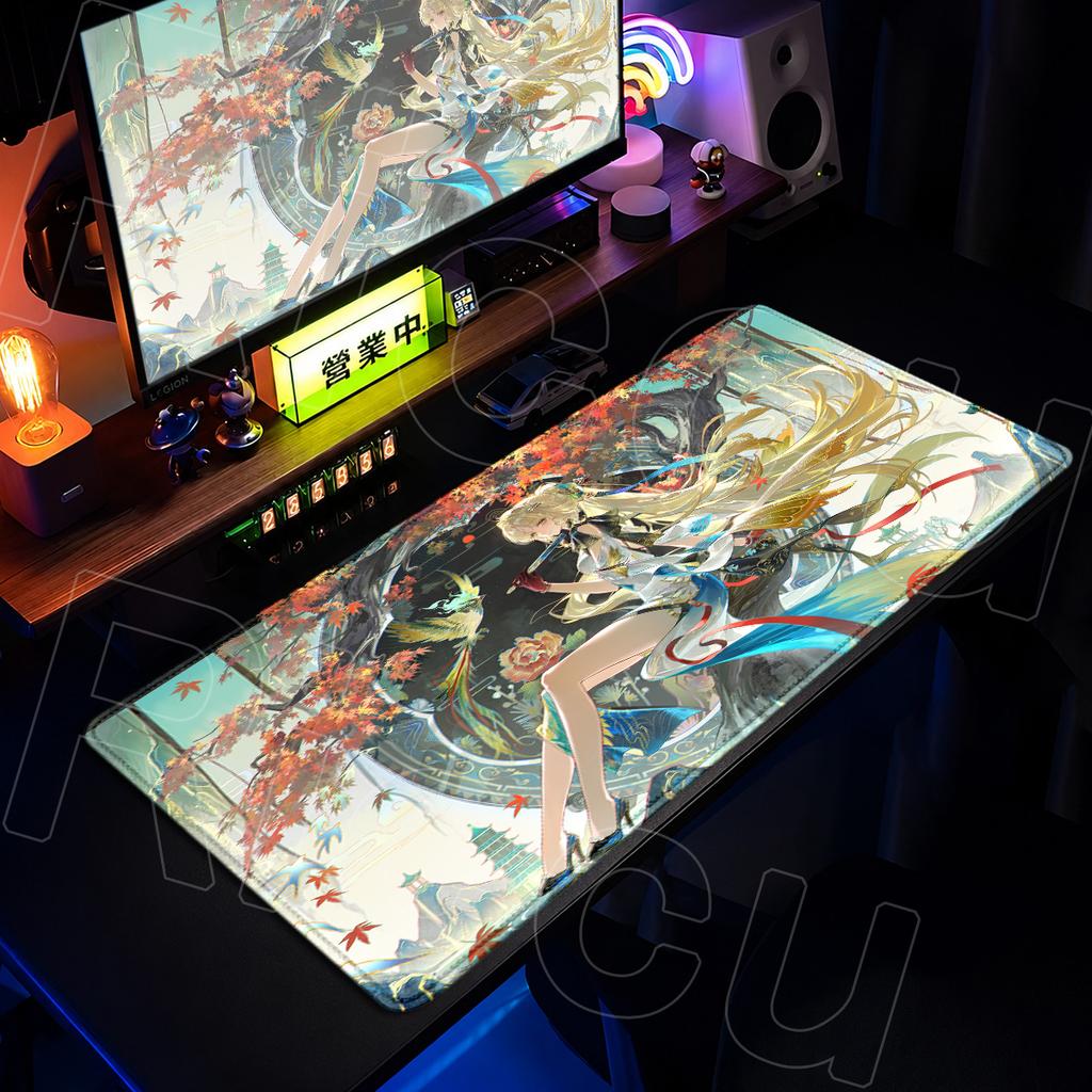 ESports Gaming Mouse Pad Washable Computer Keyboard Rug Anime Cute Girl Table Carpet Mouse Pad Wuthering Waves Suisui Soft Mat
