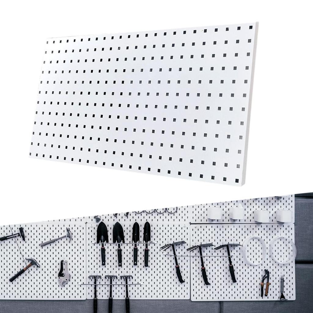 Wall Pegboard Organizer Pegboard Wall Panel Metal Space Saving Versatile 35.43inchx17.72inch Garage Organization for Workshop