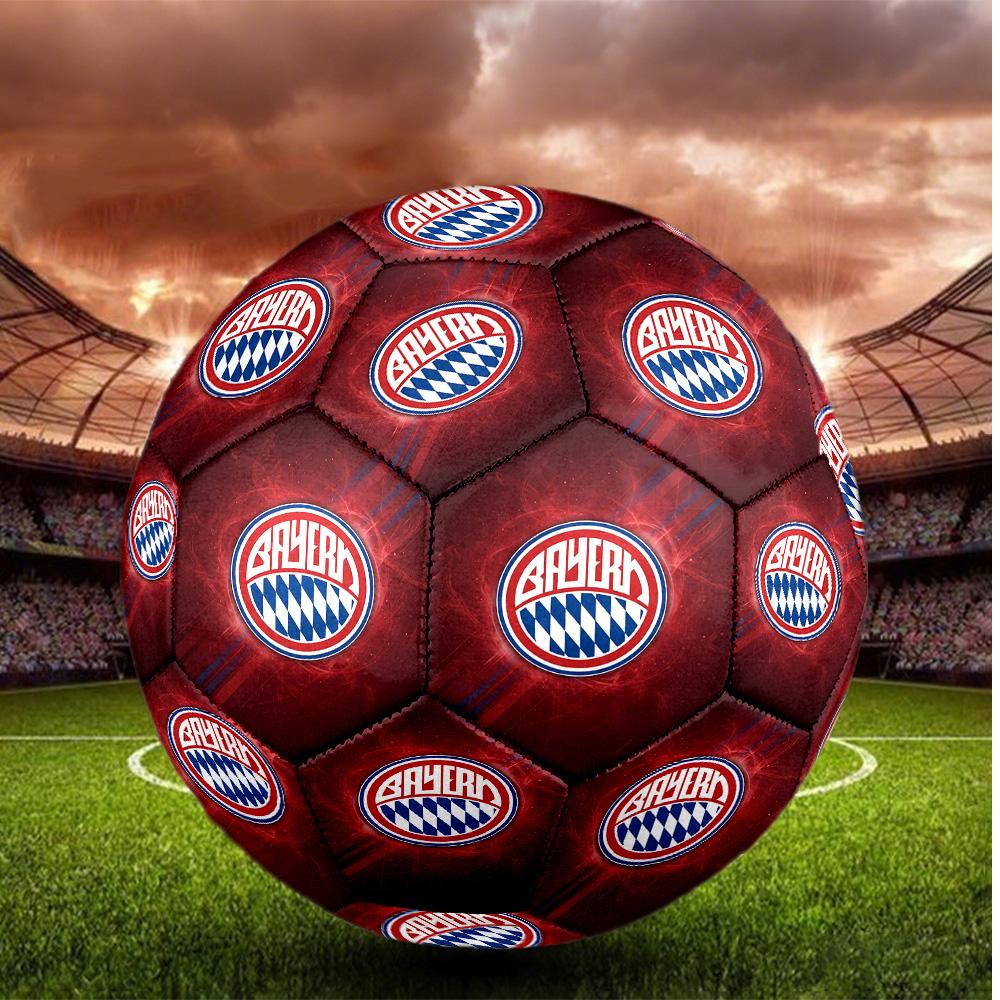 Bayern Monaco Pallone da Calcio Taglia 5 Alta Elasticità Pallone da Calcio Per Competizione All'aperto Allenamento Quotidiano Gioco