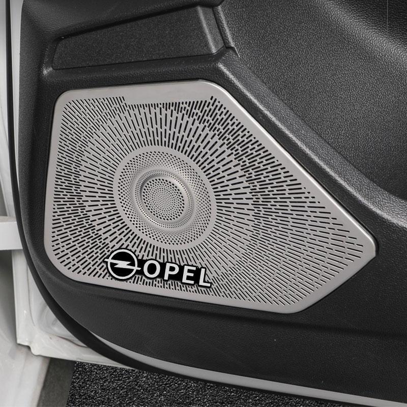 2/4Pcs 3D Aluminum Car Audio Speaker Decorate Badge Sticker For Opel Astra J Insignia Astra G Corsa Zafira B Mokka Vivaro Meriva