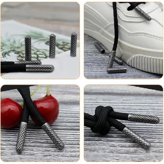 VALICLUD Hat Accessories Shoelace Tip Heads Shoelace Buckle 10pcs Metal Aglets Replacement Cord End Hoodie String Caps Shoe Lace Tip Head End for