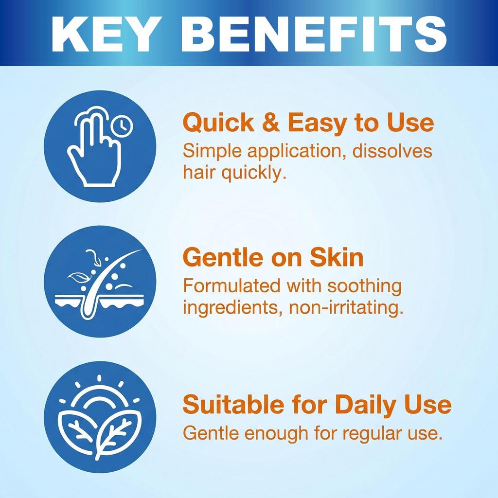 Hair Removal Cream-Long Lasting Smooth Skin-Moisturizes While Removing-Suitable For All Skin Types, 80g