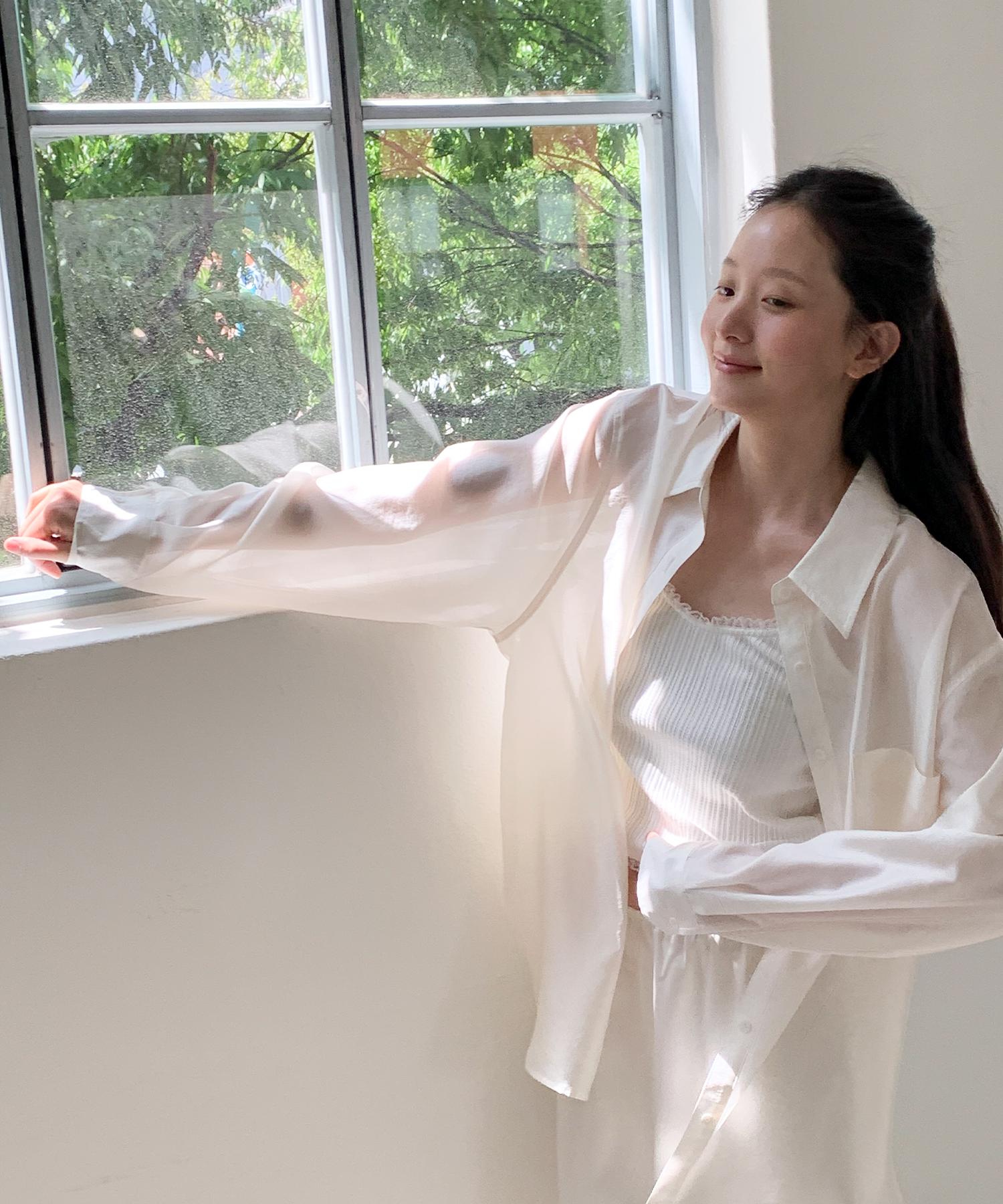 Soiree Sheer Shirts - Ivory Ivory