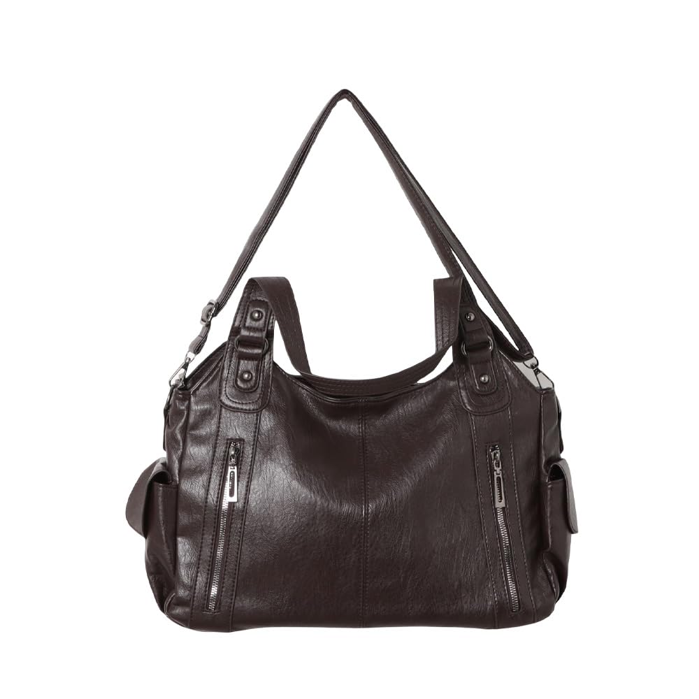 Ninon Women's Large Shoulder Bag, Crossbody Bag, Large Capacity, Zippered Tote Bag, Perfect for Commuting, School, and More, Stylish, Horizontal