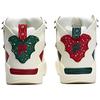 FILA Fusion Desperado Christmas Round Toe Lace-Up Mid-Top Basketball Shoes Women sneaker White Red T12W313211FAC