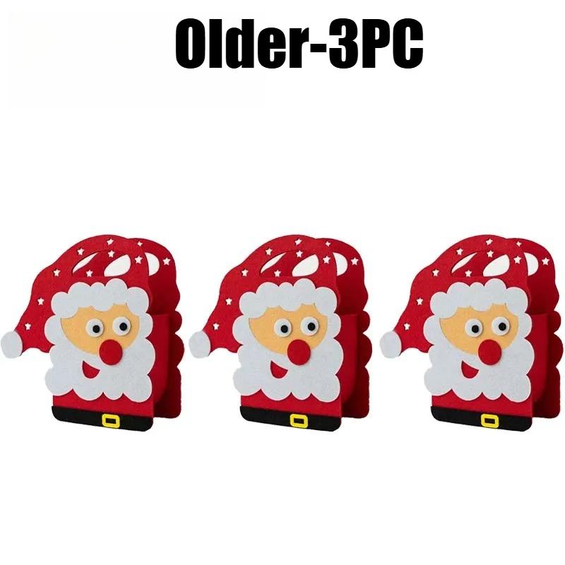 Creative Apple Box Christmas Felt Gift Bag Thickened Design for Candy Snacks Christmas Eve Party Favor Tote