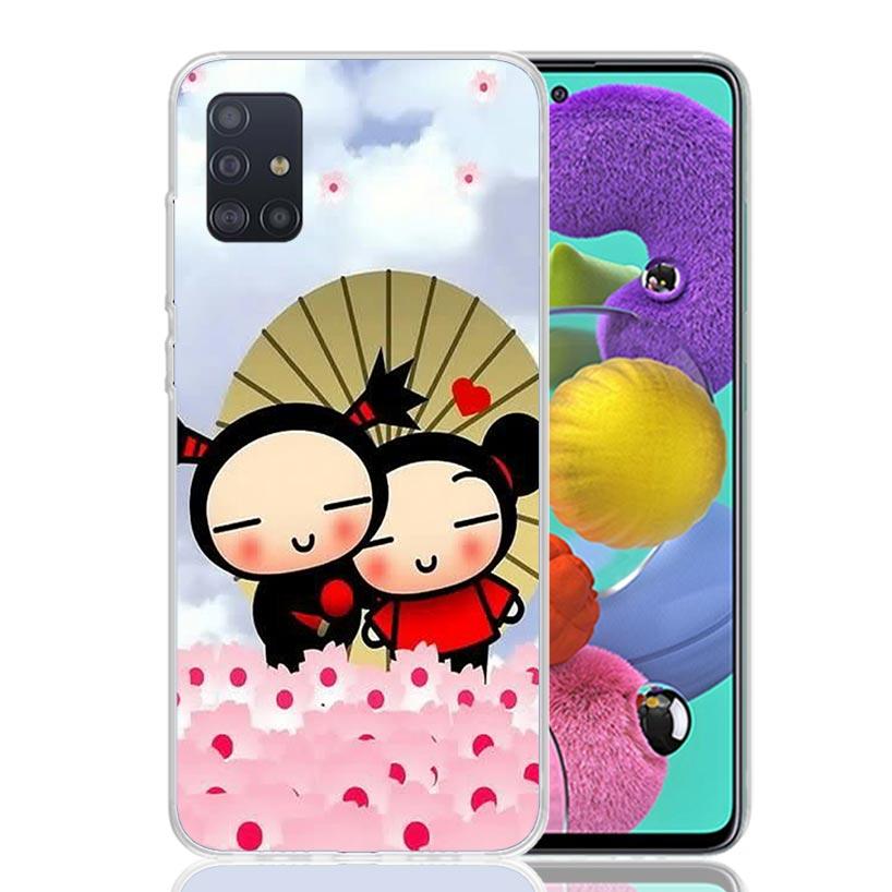 Cute Cartoon Pucca Garu Case Phone Cover for Samsung Galaxy A52 A51 A50 A42 A32 A22 A12 A02S A72 A71 A70 A41 A31 A21S A40 A30S A