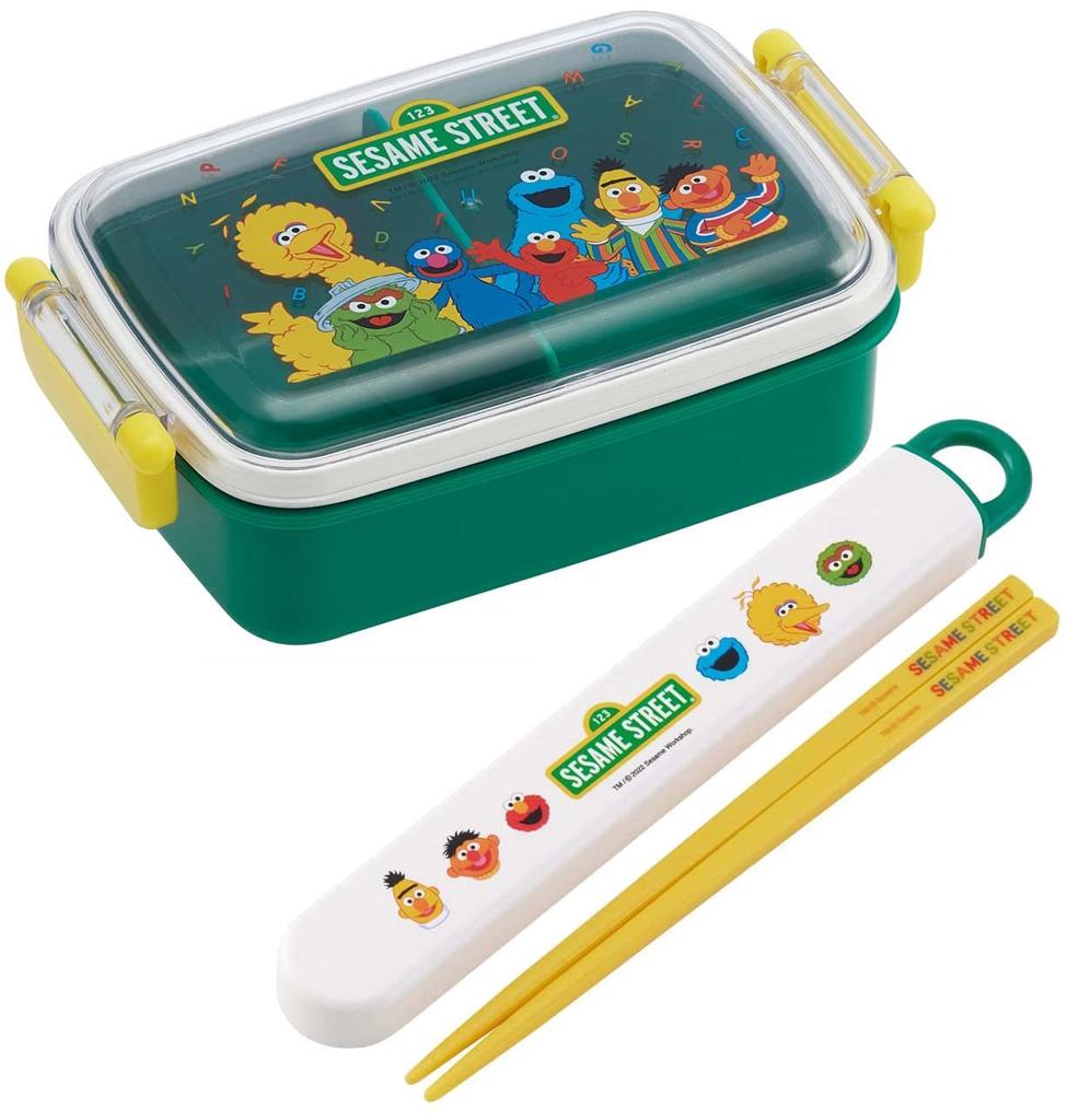 Skater Lunch with a Soft Single Made in Sesame Street for Boys and Children's Box, 450ml, Dome-Shaped Lid, Tier, Japan, Design, Girls, RBF3ANAG-A