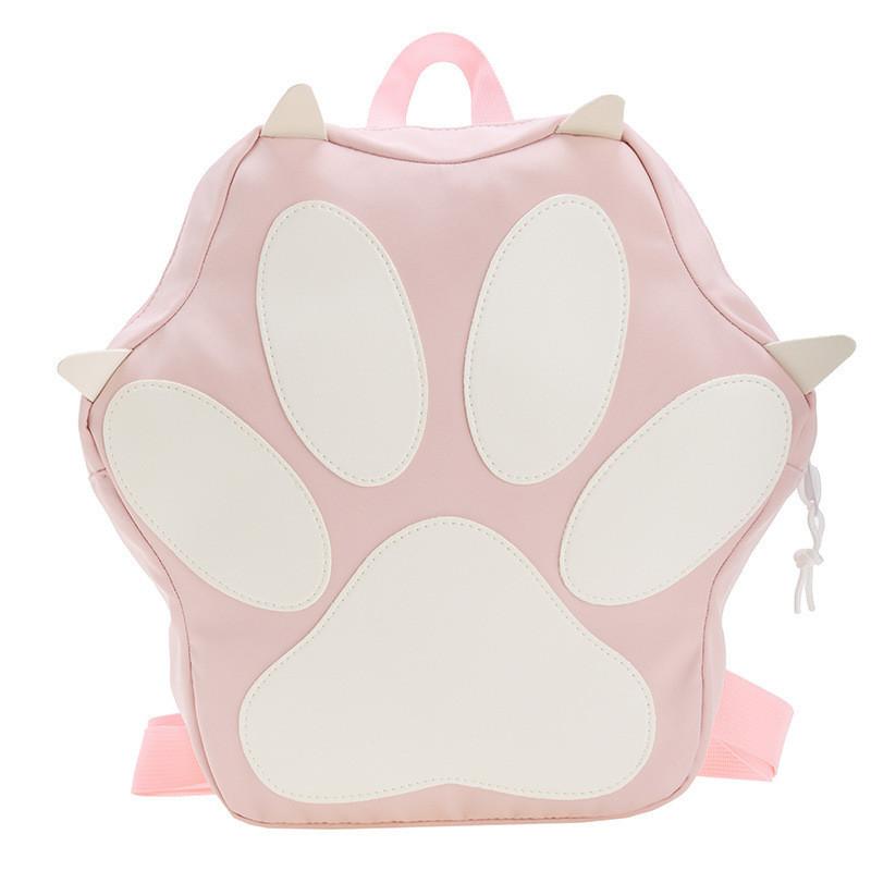 Adorable Cat Paw Design Cartoon Student Backpack For Kids In Sweet Colors And Styles