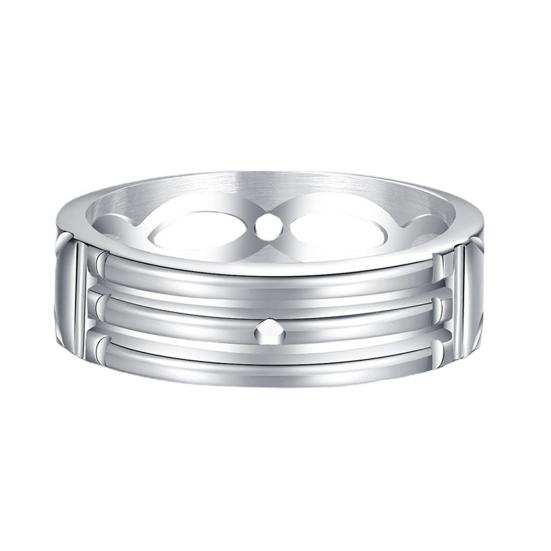 Yousheng Men Ring Simple Bright Luster Smooth Surface Geometric Electroplating Decorative Gift Male Engagement  Wedding Ring Fashion Jewelry for