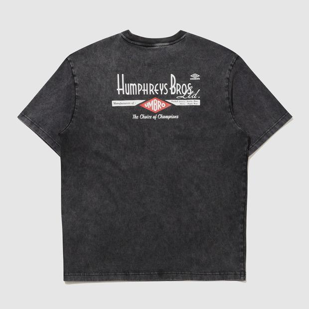 UMBRO Hbl Um Grey Vintage Graphic Short Sleeve T-Shirt Charcoal Ur121Crs21 (A Type)