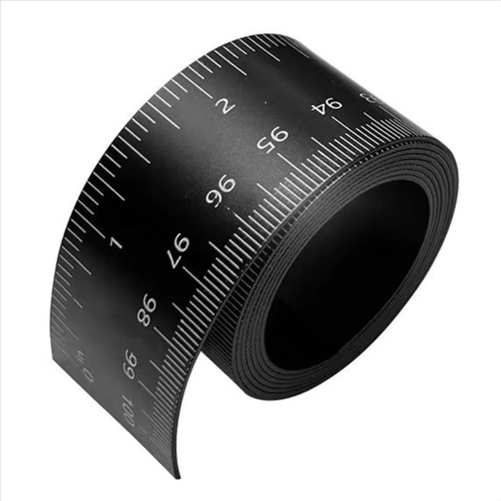 Regla de Borde Magnético Negra Doble Escala Regla Magnética Flexible para Tornos, Talleres
