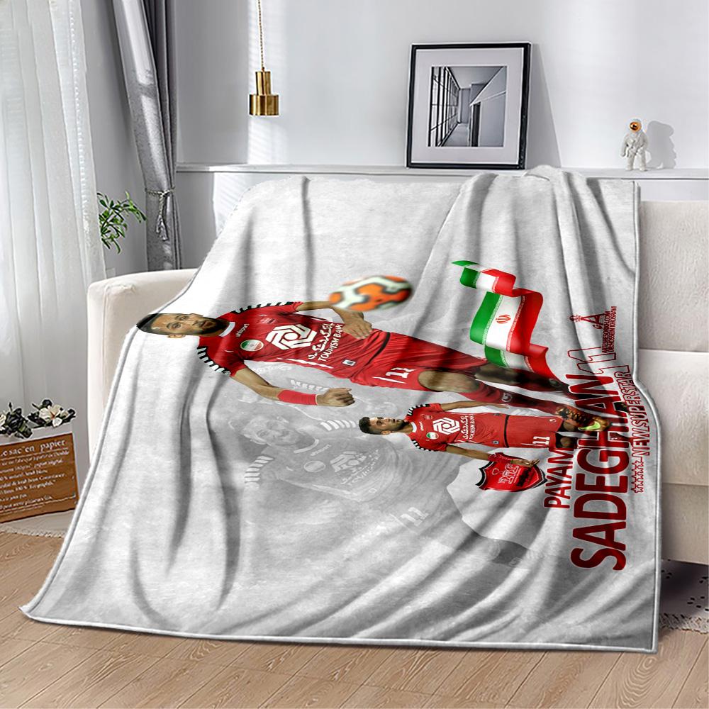 Soccer Player Victory. Blanket Warmthful Decor Great for Picnics Couch Bedding for All Occasions Digital Print Perfect Gift for Relatives and Friends