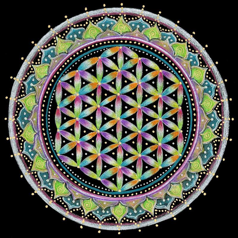 Full Round Drill Diamond Painting &quot;Religious Mandala&quot; DIY Picture of Rhinestone 5D Diamond Embroidery Cross Stitch Decor