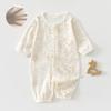 Baby Long Sleeve Romper Summer Cotton Mesh Breathable Newborn Infant Onesie Lightweight Sleepwear Crawling Clothes
