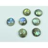 13MM Doğal Labradorit Yuvarlak Kabaşon Gevşek Değerli Taş 7 Adet Lot 53 Karat. C-3195