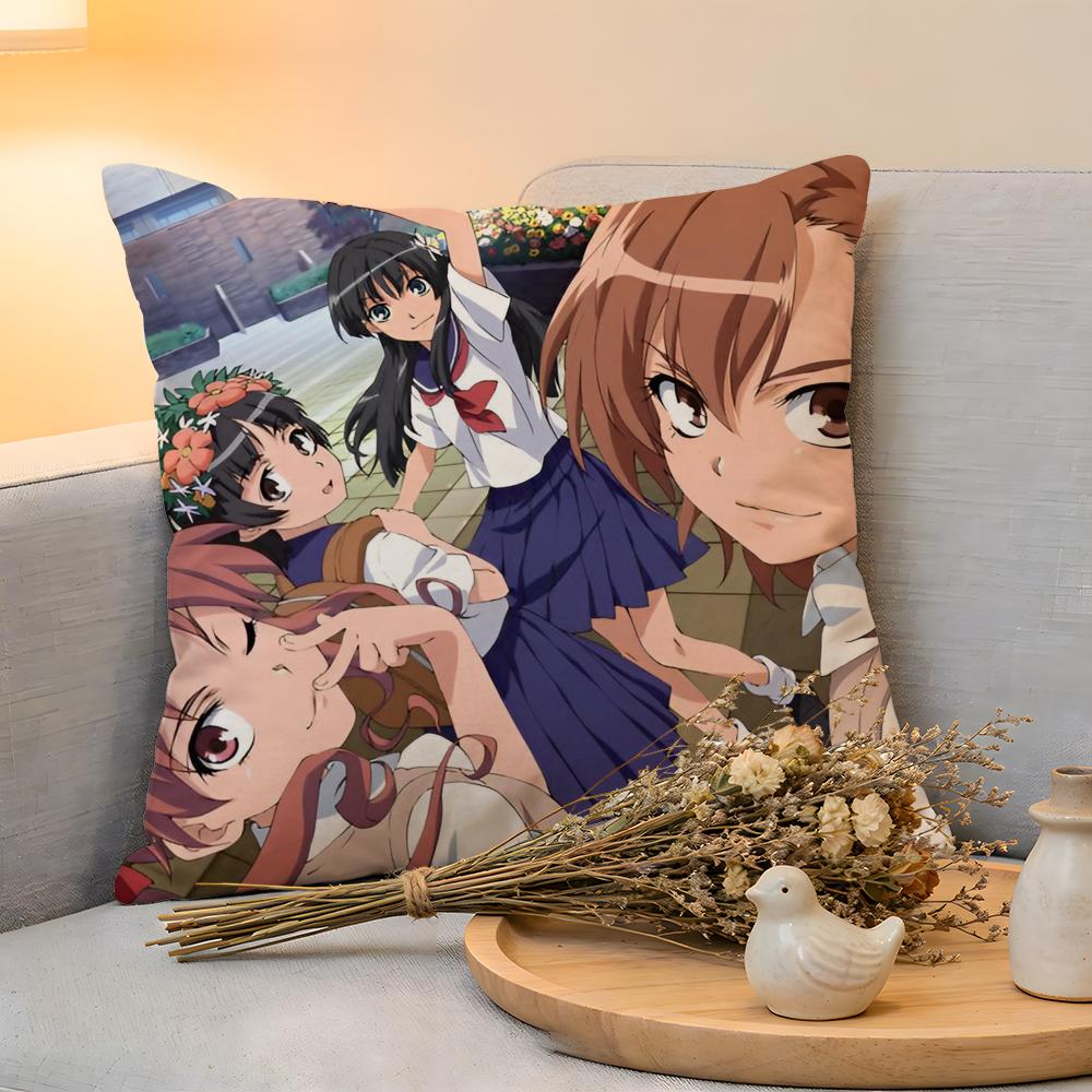 Cushion Cover  Linen  SkinFriendly Soft Decorative Case For Sofa Home Decor A Certain SScientific Railgun Pillow cover