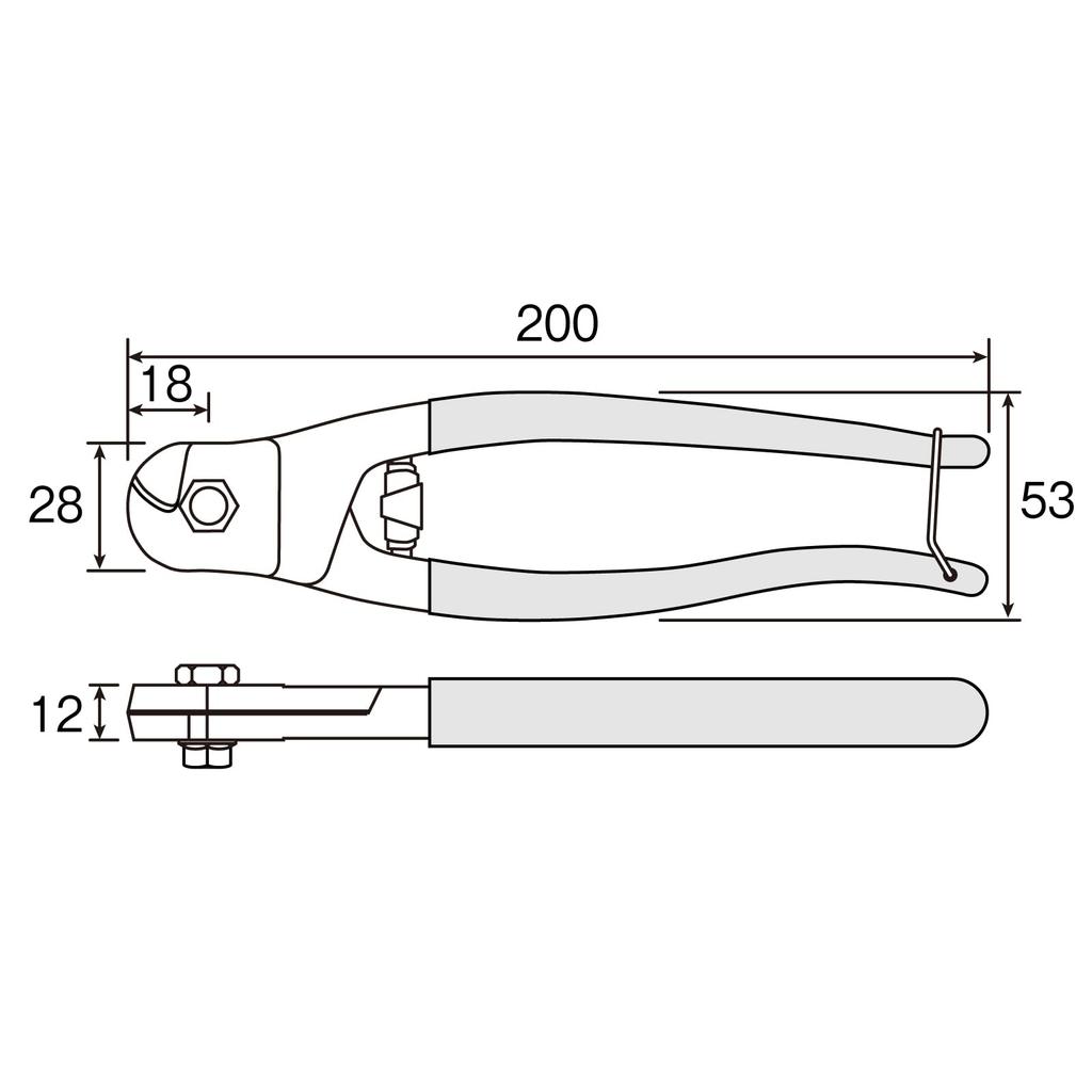 HOZAN Wire Cutter for Stainless Steel Cleanly Cuts Braided Wire Without Unraveling N-16 Wire,