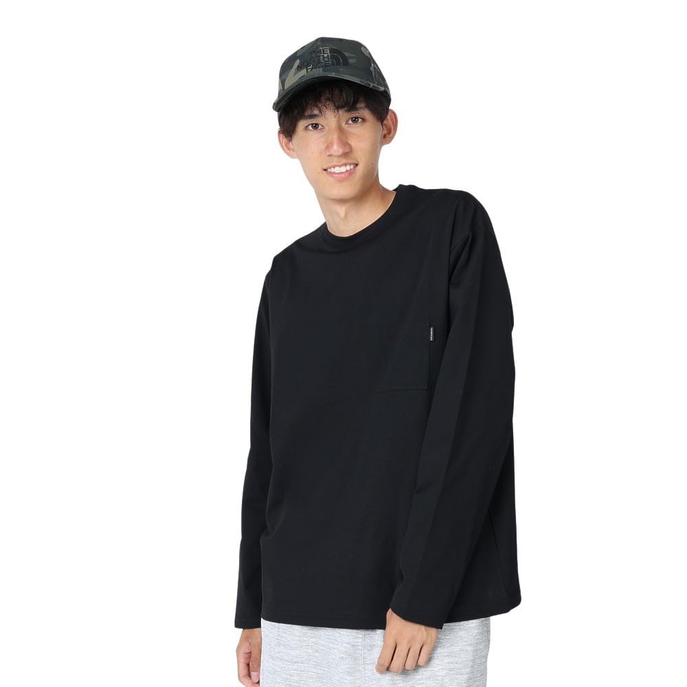 

North Long Sleeve Airy Relax UV Protection Black O [The Face] Men s Tee, [FW23]