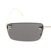 Fendi Logo Design Irregular Shape Sunglasses Men Sunglasses Gold FE4172US