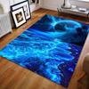 1PC Blue Planet and Ocean Night Carpet for Living Room Bedroom Sofa Home Decor Rus Non-slip Floor Mat Luxury Gift