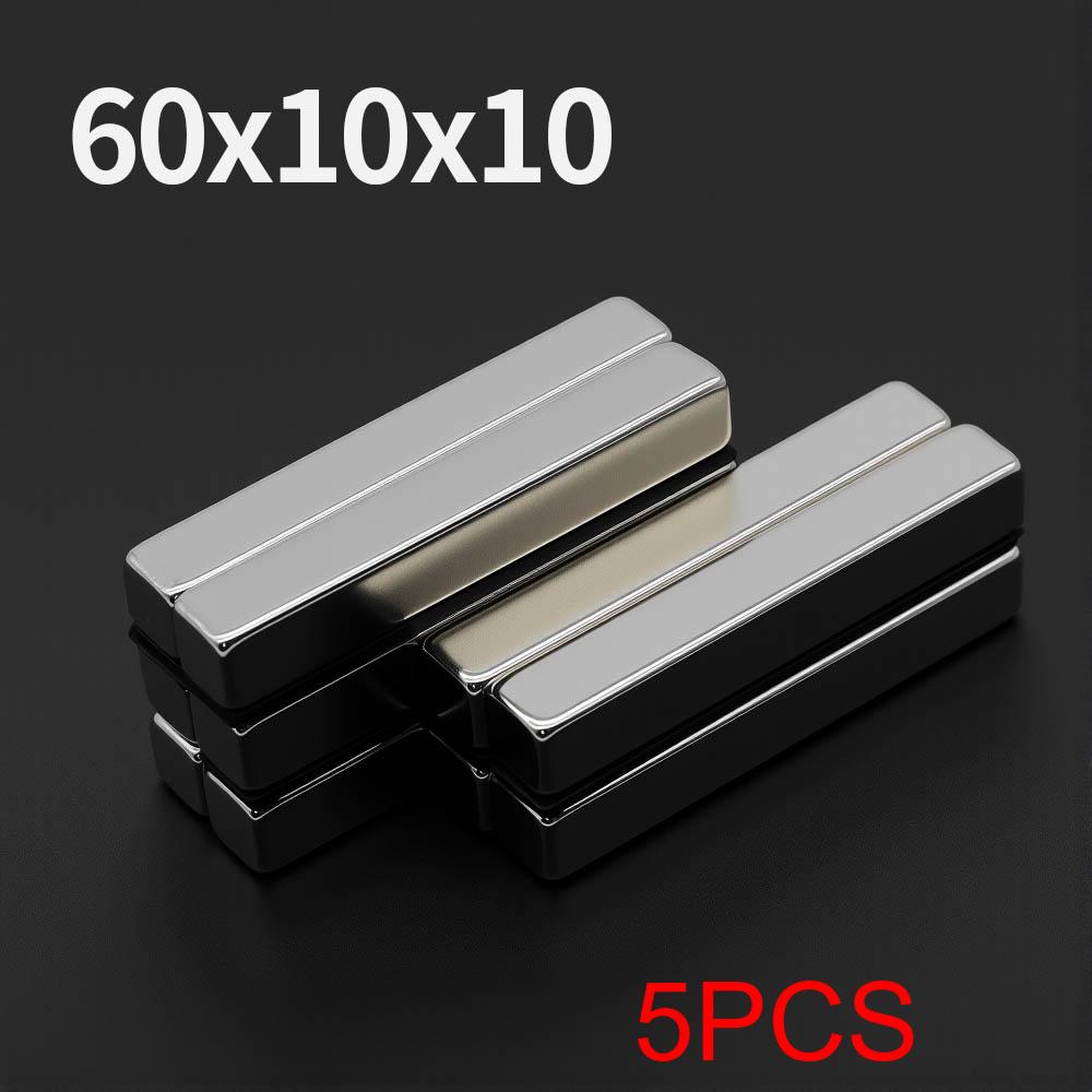 Powerful Neodymium Magnet N35 NdfeB Permanent Magnetic imanes Block Super Strong Fridge Magnets DIY 60x10x3 60x15x5 60x20x10mm
