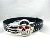 Damen Jeansgürtel Nieten Western Punk Gürtel Eindrucksvolle Gothic Nieten Totenkopf
